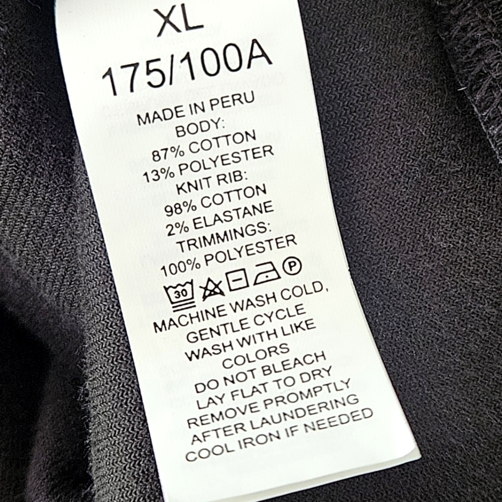 NWT Kate Spade 1/4 Zip Cropped Velor Black Sweatshirt with Logo Sleeve - Sz XL - Picture 9 of 9